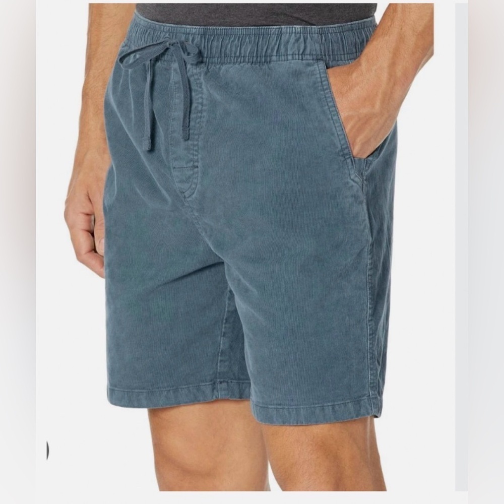 Prana Canyon Camp Short Mens XXL Grey Blue E Waist Corduroy 7 Inch Inseam